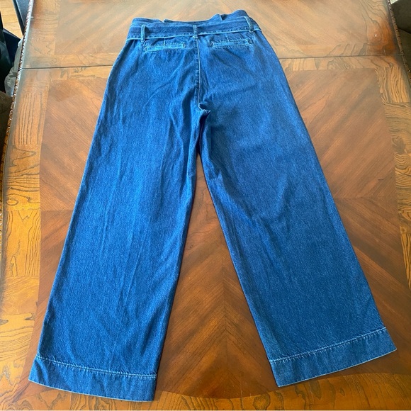 Boden Paperbag Jeans 8 Tie Waist Wide Leg High Rise Denim Trouser Pants - Picture 4 of 13